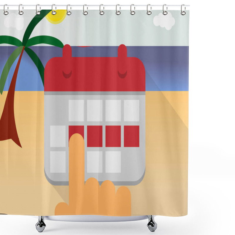 Personality  Take Leave Request And Enjoy Holiday Vector Shower Curtains