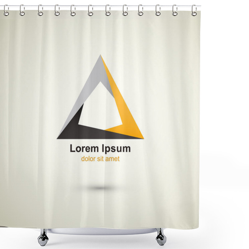 Personality  Triangle Logo Template Shower Curtains