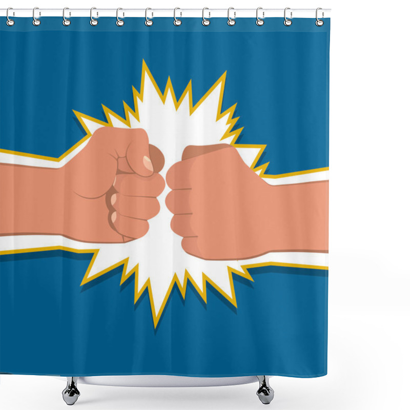 Personality  Two Clenched Fists  Shower Curtains