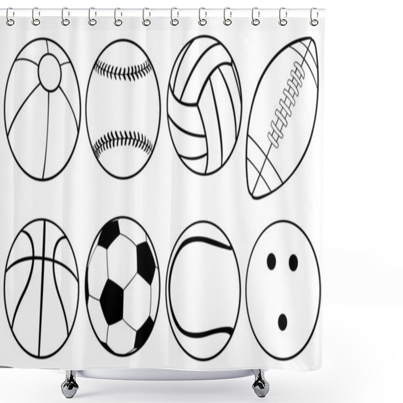 Personality  Balls Shower Curtains