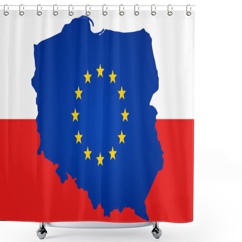 Personality  Poland In European Union Background Shower Curtains