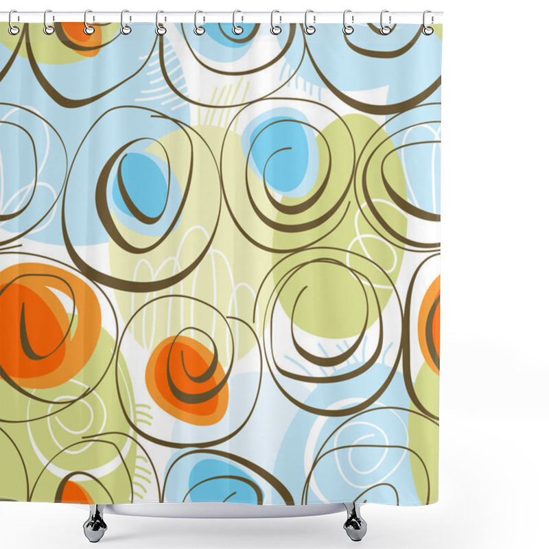 Personality  Abstract Floral Background (seamless Pattern) Shower Curtains