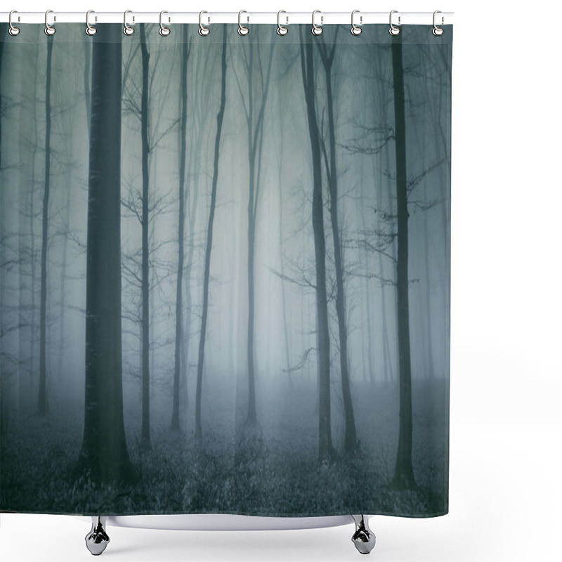 Personality  Spooky Scene From A Dark Forest Shower Curtains