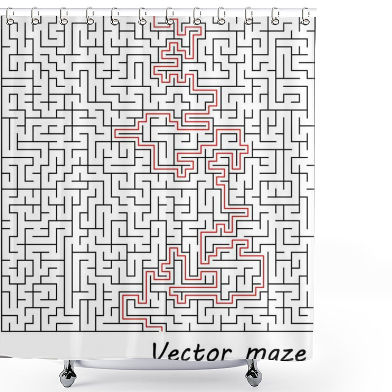 Personality  Maze Vector Illustration Shower Curtains