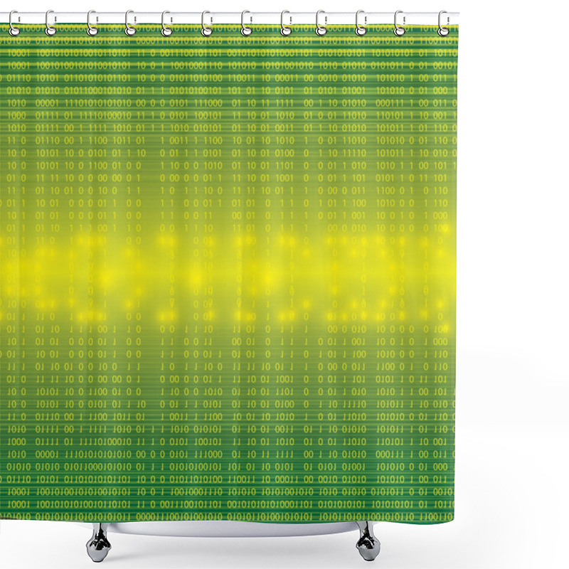 Personality  Abstract Tech Binary Background Shower Curtains