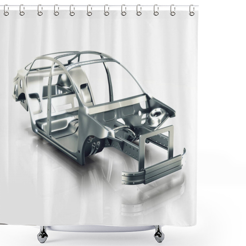 Personality  Car Frame Isolated. 3d Illustration Shower Curtains