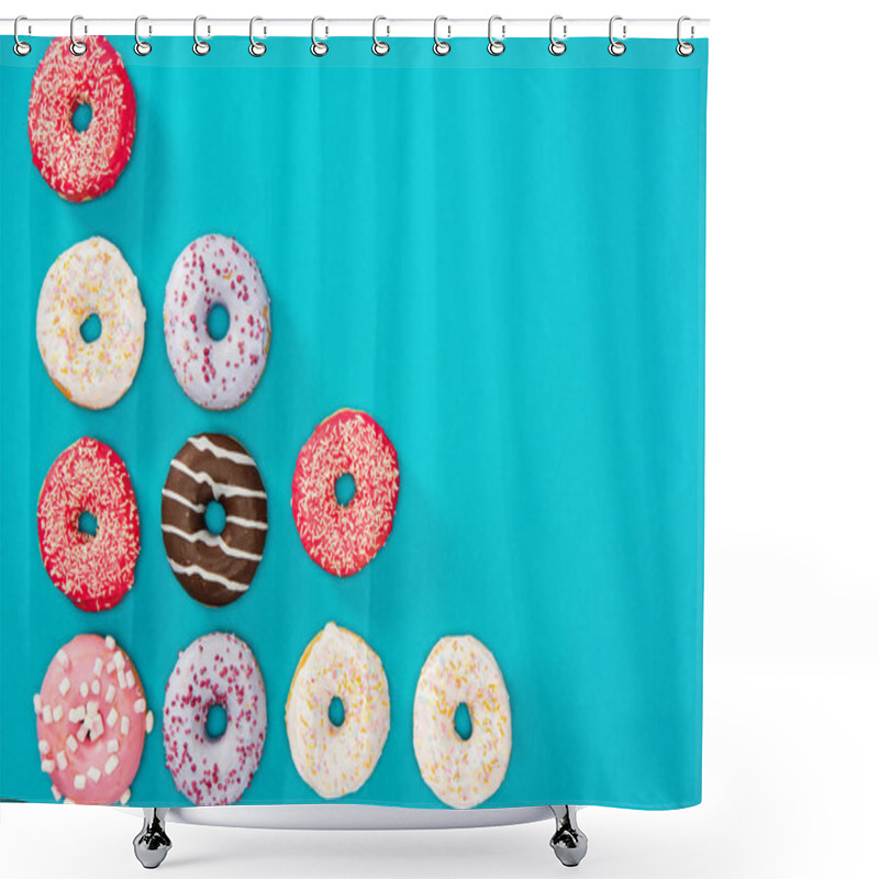 Personality  Several Donuts With Various Glaze  Shower Curtains