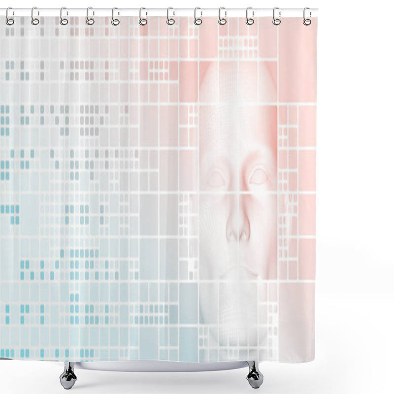 Personality  Machine Learning Concept Art Shower Curtains