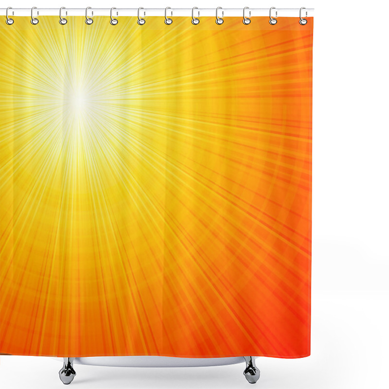 Personality  Sunbeams Abstract Vector Illustration Background Shower Curtains