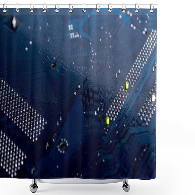 Personality  Typical Desktop Computer Mainboard Close-up View Shower Curtains