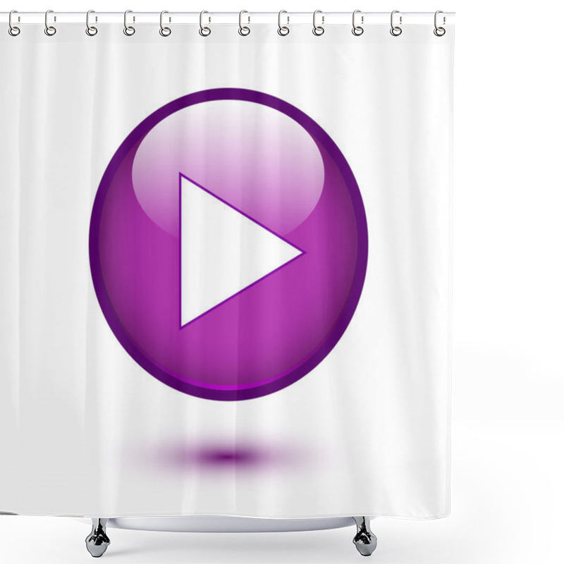 Personality  Play Sign On Violet Button Shower Curtains