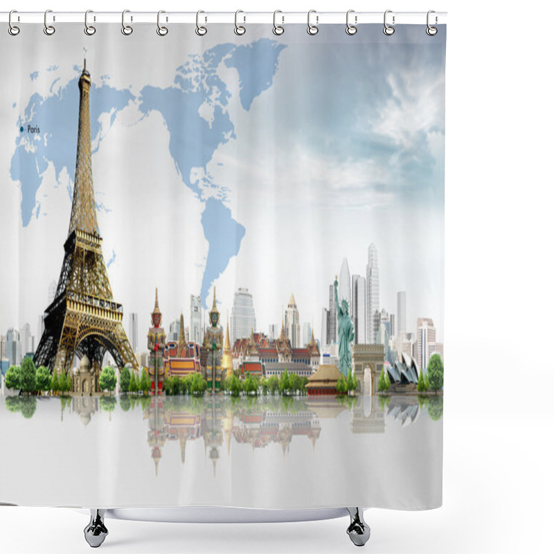 Personality  Travel The World. Concept Shower Curtains