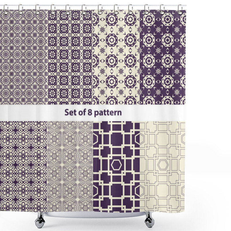 Personality  Set Of Ten Arabic Patterns Shower Curtains