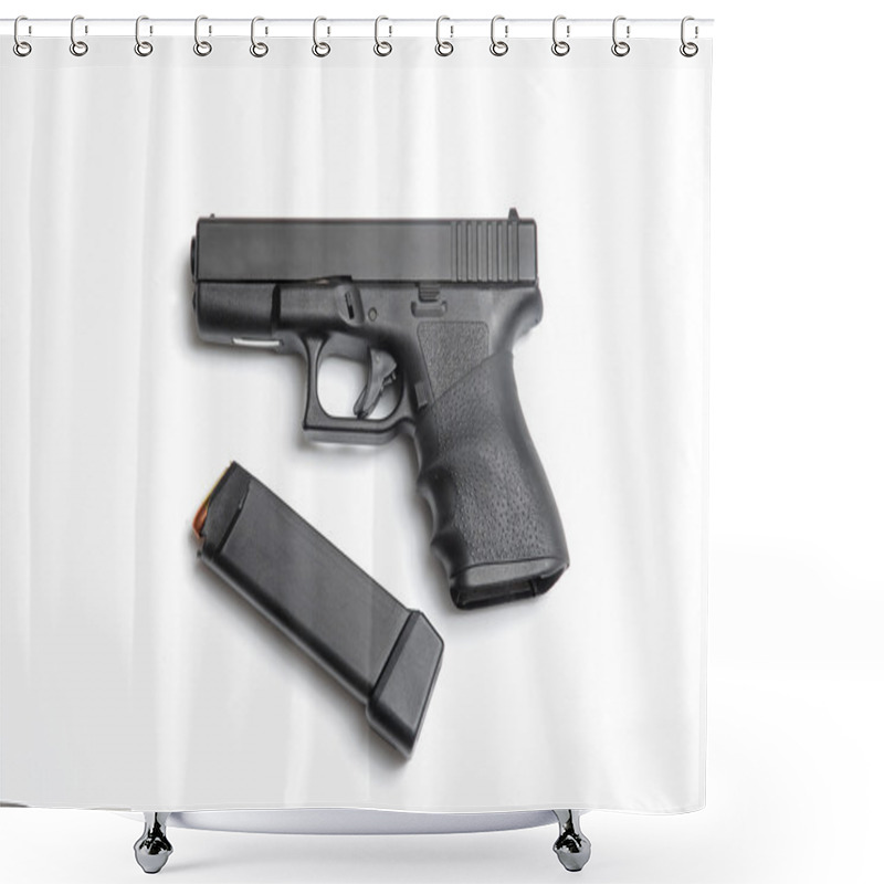 Personality  Semi Automatic Pistol Shower Curtains