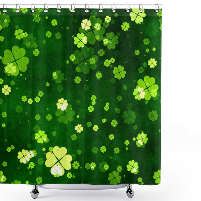 Personality  Grunge Clover Texture Shower Curtains