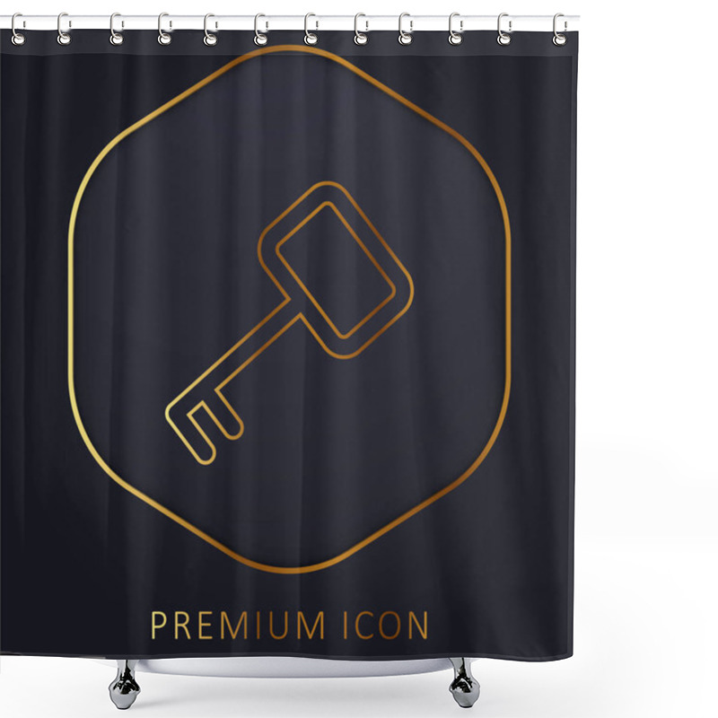 Personality  Access Key Golden Line Premium Logo Or Icon Shower Curtains