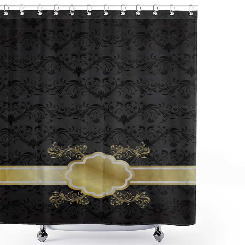 Personality  Charcoal Floral Background Shower Curtains