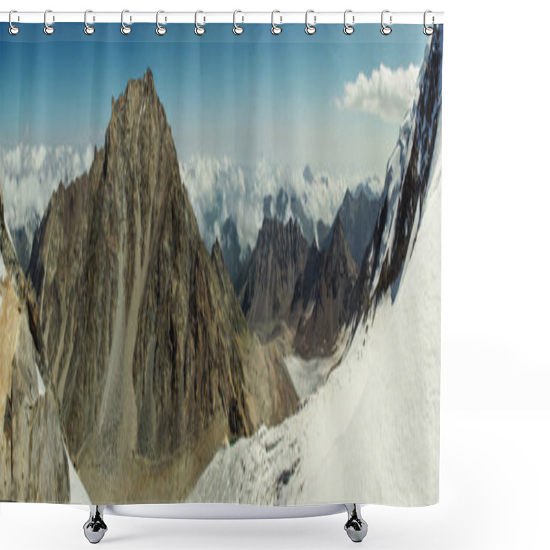 Personality  Winter Mountains On Sunny Day Shower Curtains