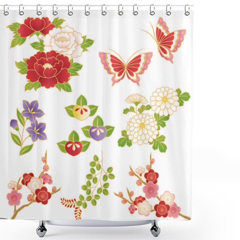 Personality  Chinese Flowers Shower Curtains