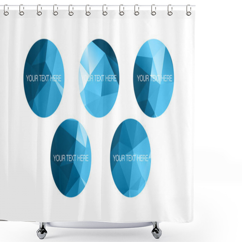 Personality  Low Poly Circles Shower Curtains