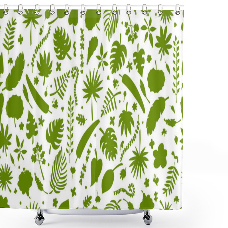 Personality  Tropical Plants, Seamless Pattern Shower Curtains