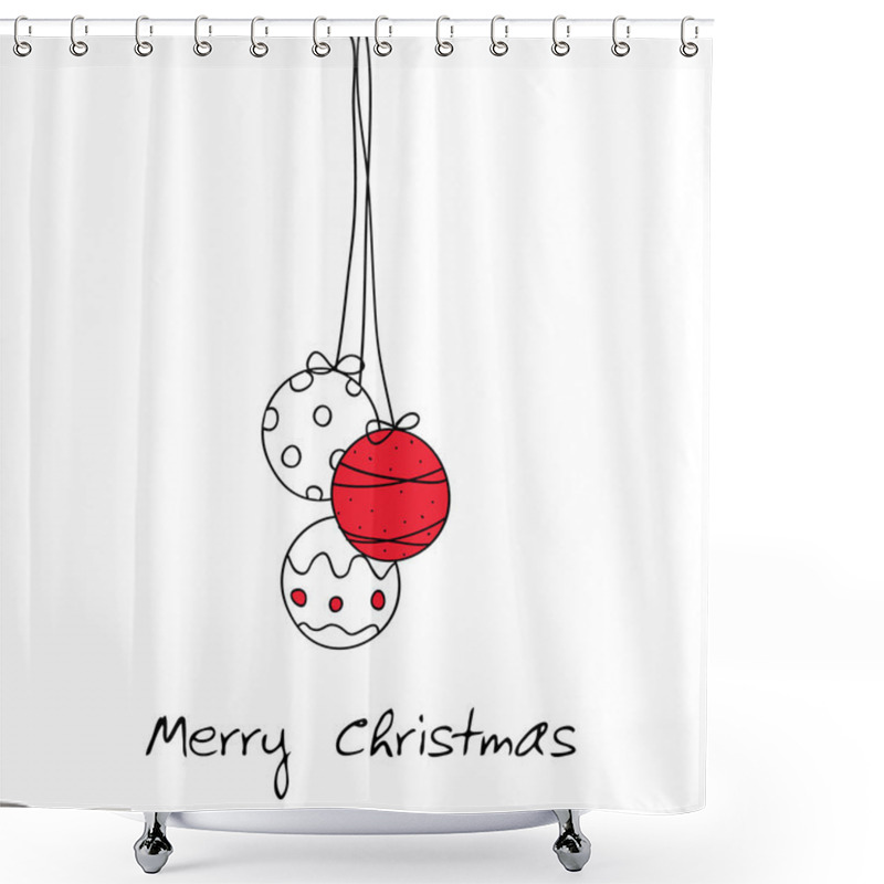 Personality  Christmas Card Shower Curtains