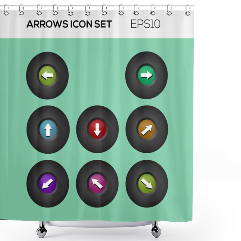 Personality  Set Of Arrows. Vector Collection. Shower Curtains