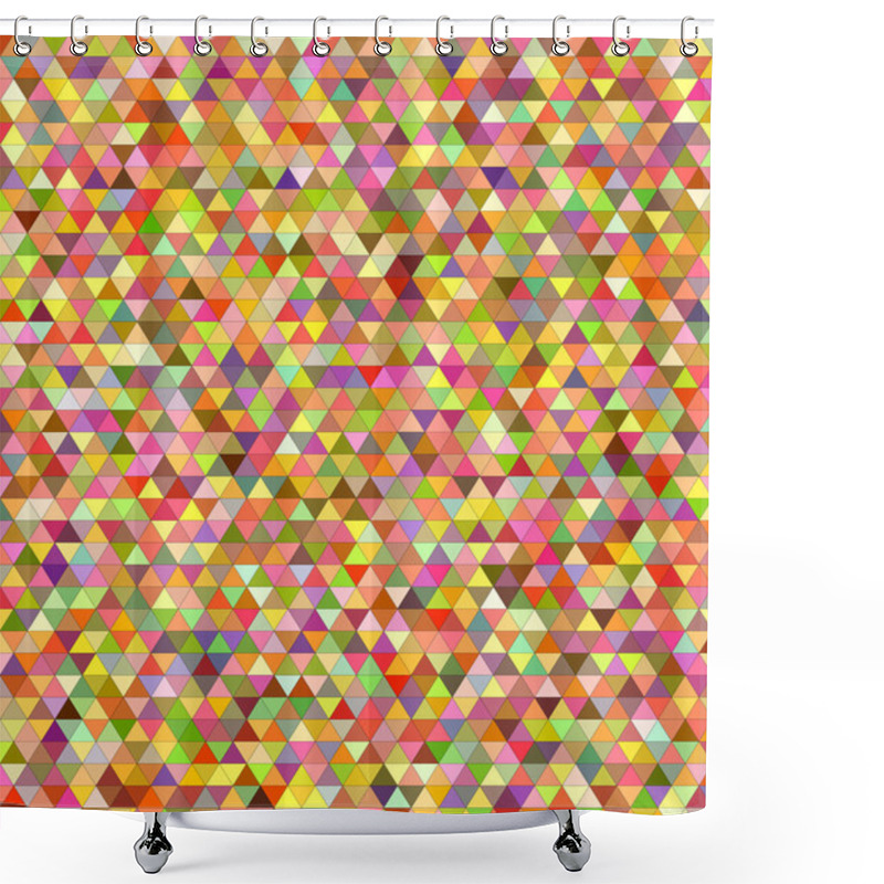 Personality  Happy Summer Triangle Mosaic Background Shower Curtains