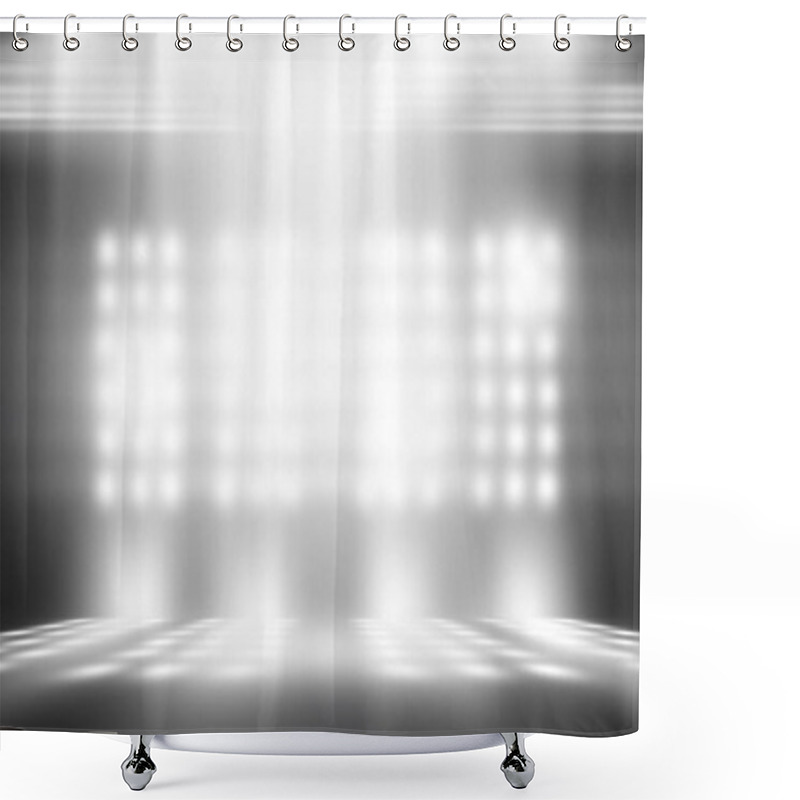 Personality  Gray Empty Room Studio Gradient Used For Background And Display Your Product Shower Curtains