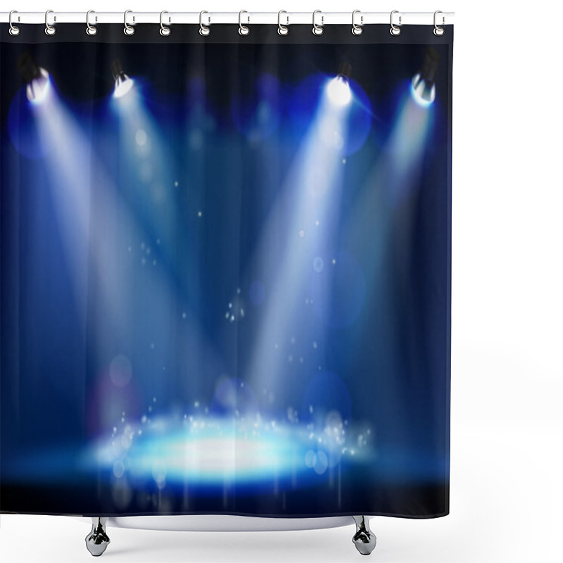 Personality  Night Performance. Vector Illustration. Shower Curtains