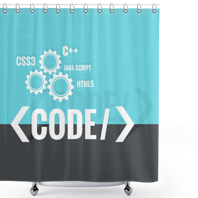 Personality  The Concept Of Creating Web Project. Shower Curtains