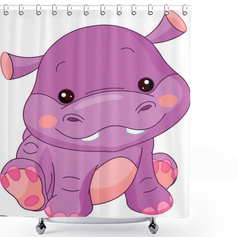 Personality  Fun Zoo. Hippo Shower Curtains