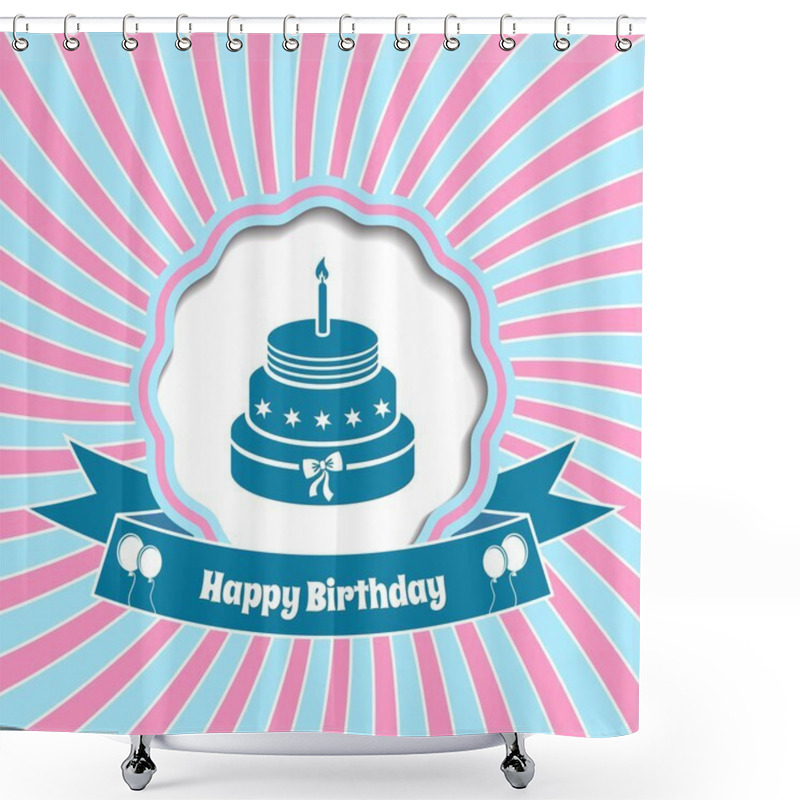 Personality  Birthday Cake Shower Curtains