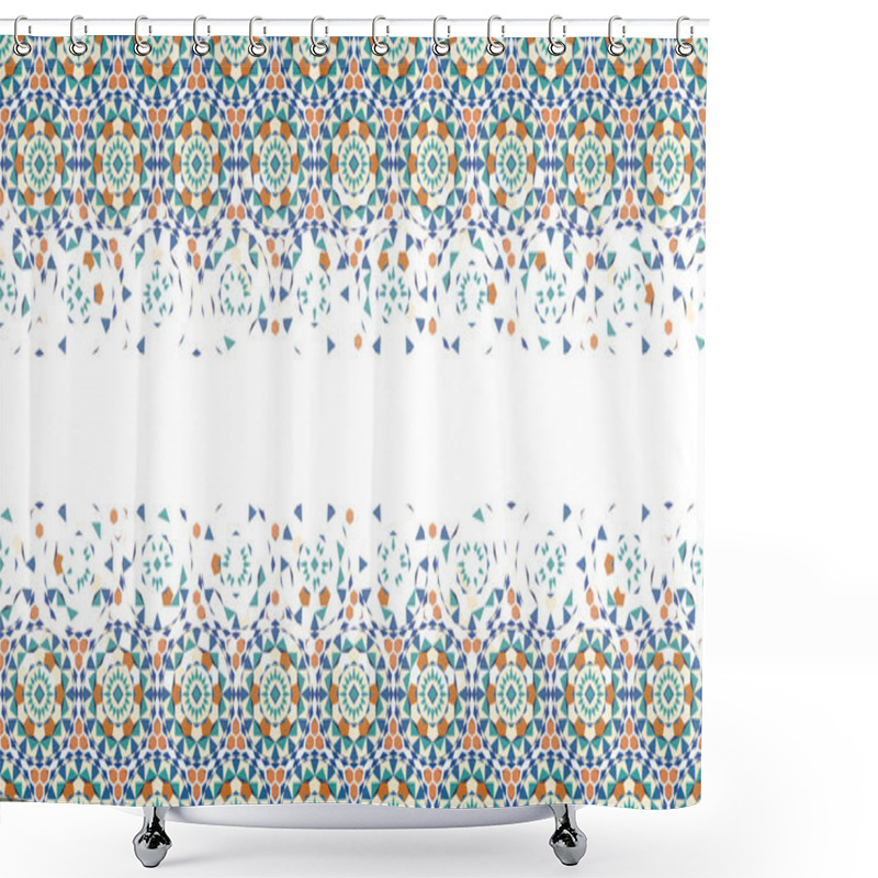 Personality  Background Geometric Pattern Broken Moroccan Mosaic Shower Curtains