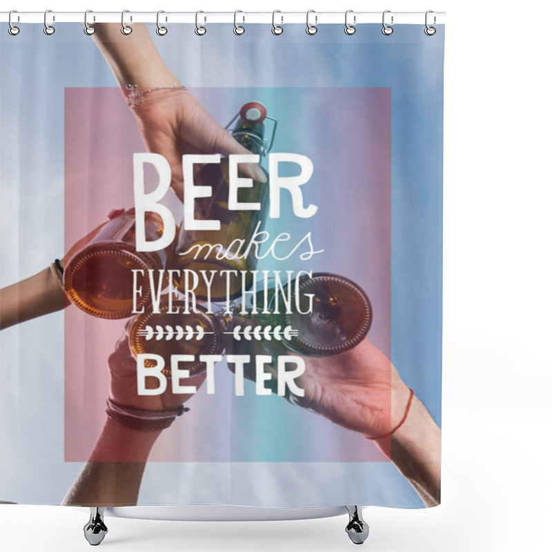 Personality  Friends Drinking Beer  Shower Curtains