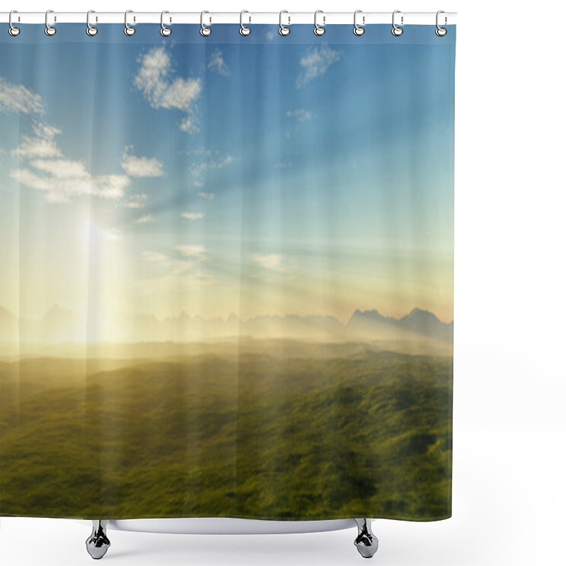 Personality  Nature Sunset Shower Curtains