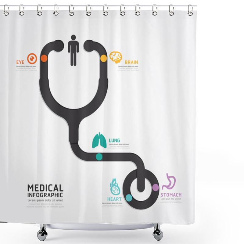 Personality  Infographics Medical Design Shower Curtains