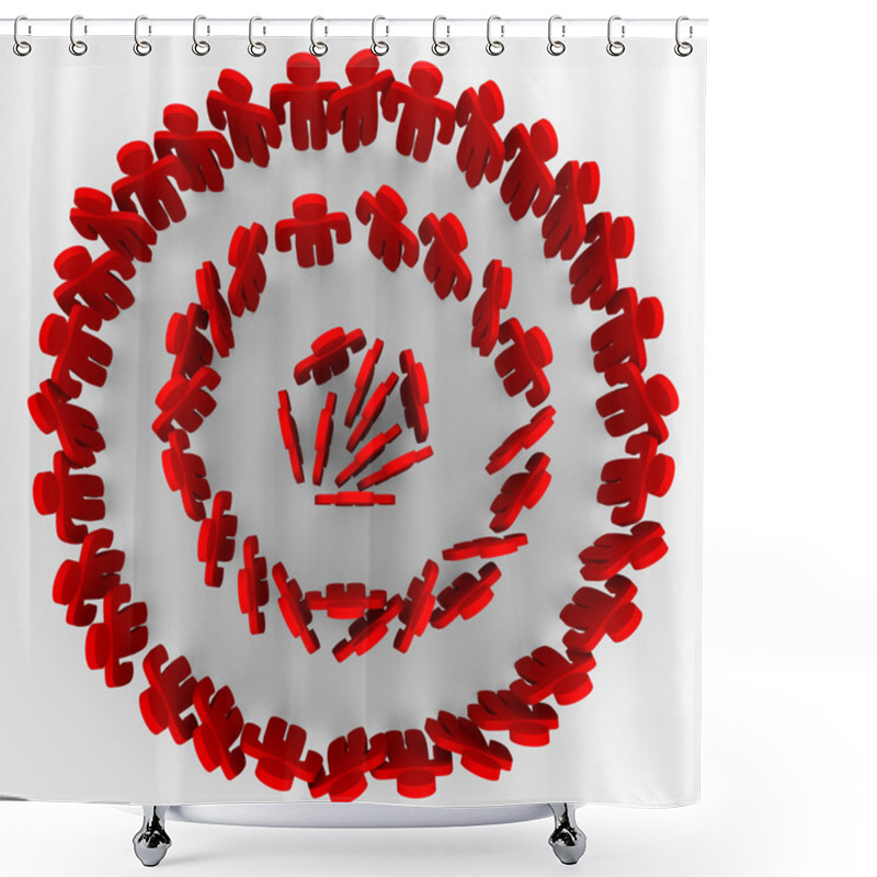 Personality  Targeted In Red Rings Of Bullseye Shower Curtains