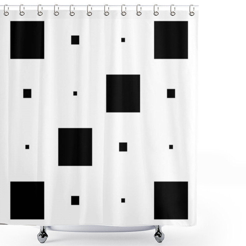 Personality  4x4 Cube, Square Geometric Arrangement. Square Illustration Shower Curtains