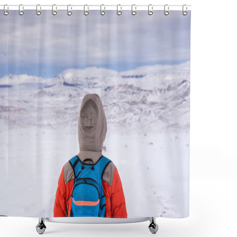 Personality  Iceland Nature, Winter Travel Photo In Snow, Adventure, Trip, Hiking, Mountains. Shower Curtains