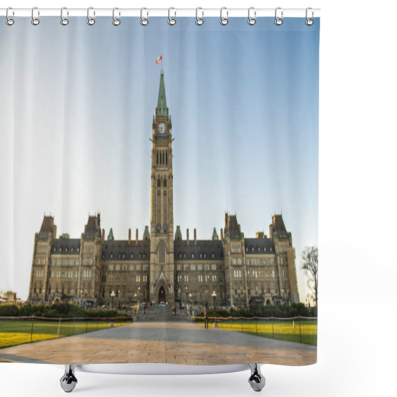 Personality  Center Block And The Peace Tower In Parliament Hill At Ottawa In Canada Shower Curtains