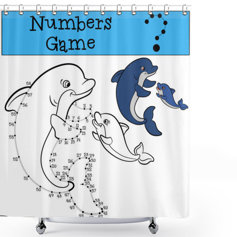 Personality  Educational Games For Kids: Numbers Game With Contour. Mother Do Shower Curtains