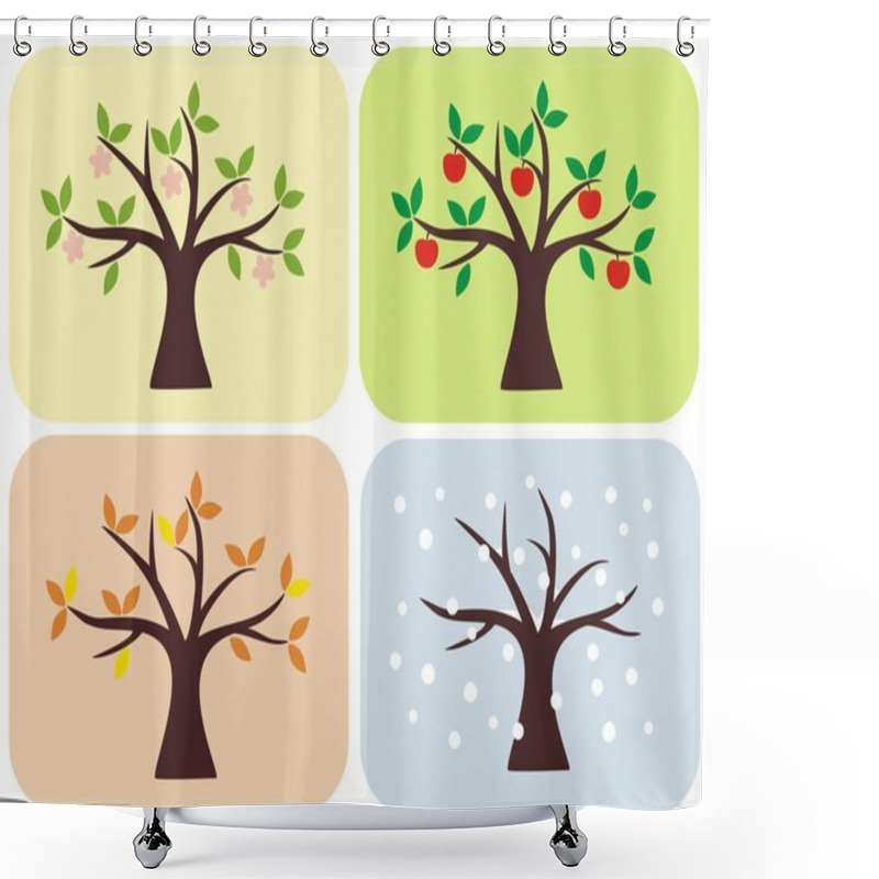 Personality  Four Seasons Shower Curtains