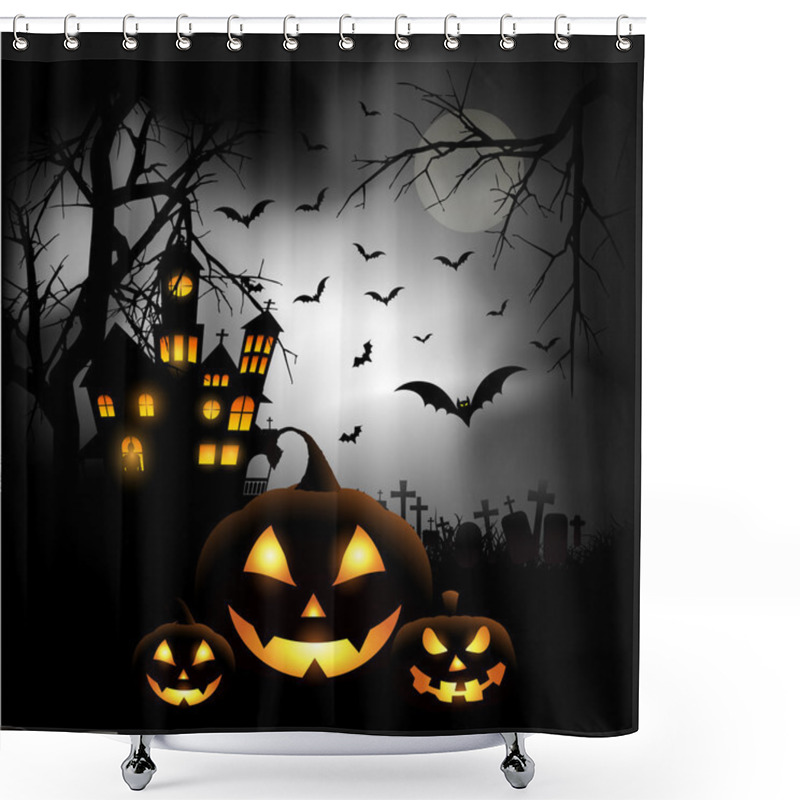 Personality  Halloween Background Shower Curtains