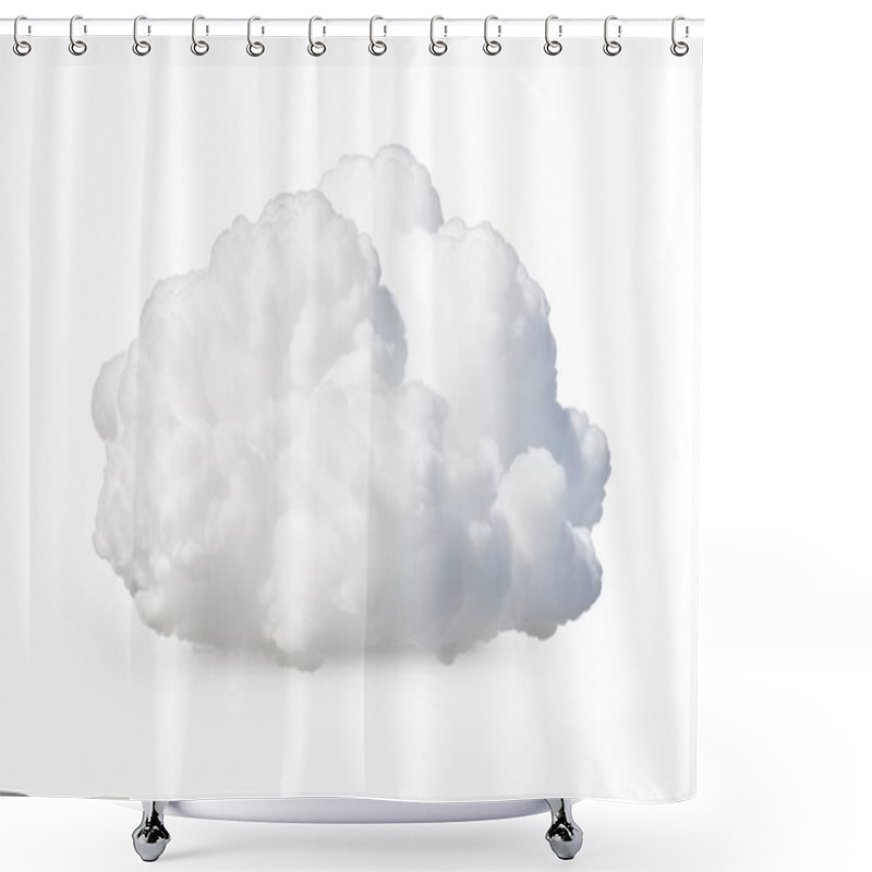 Personality  White Clouds Isolated On Transparent Background, Png File Shower Curtains