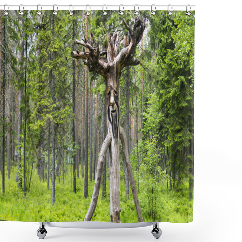 Personality  Wooden Russian Spirit Of The Wild Forest Shower Curtains