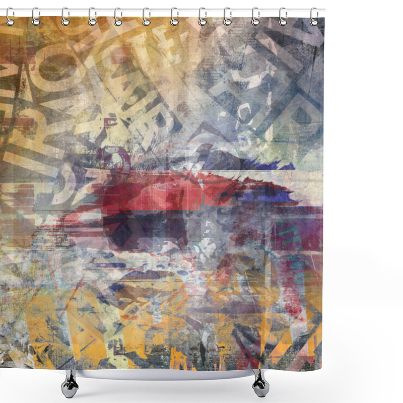 Personality  Abstract Grunge Illustration Shower Curtains