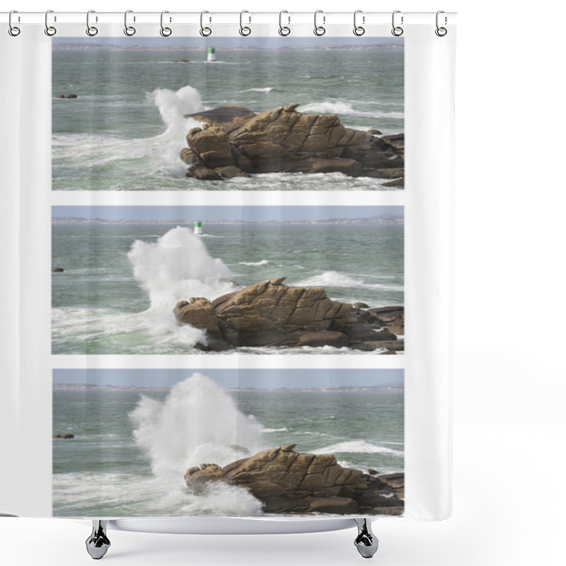 Personality  Atlantic Coastal And Temporal Power Of The Waves Shower Curtains