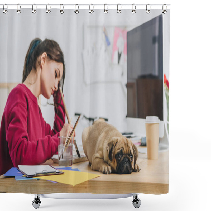 Personality  Freelancer Shower Curtains