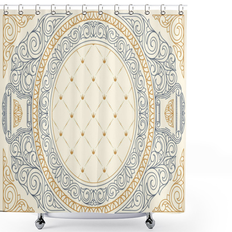 Personality  Decorative Ornate Retro Design Card Shower Curtains